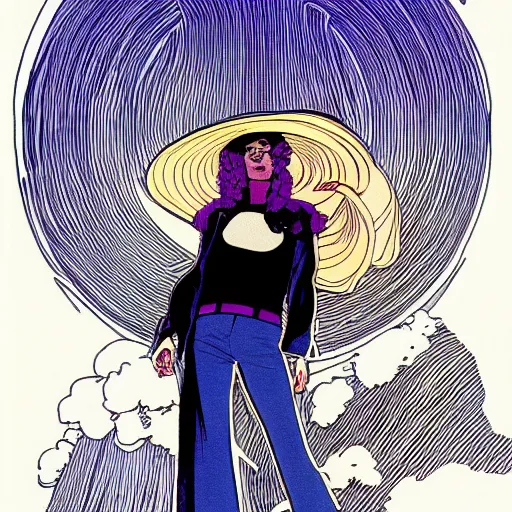 Image similar to winona ryder retro minimalist portrait moebius starwatcher comic by jean giraud, 8 k