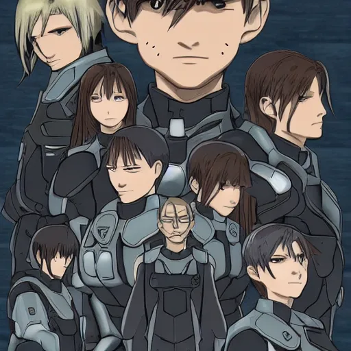 Image similar to halo in full metal alchemist style