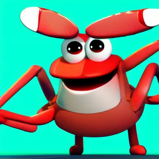 Image similar to 3 d render of mr krabs