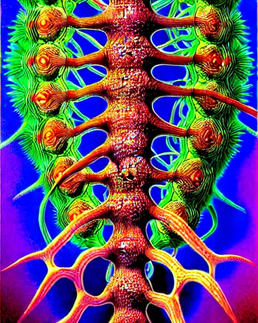 Image similar to poster of corona virus, close up details, intrinsic, drawn by Ernst Haeckel, psilocybin colorful, beeple rendering, written by HP Lovecraft