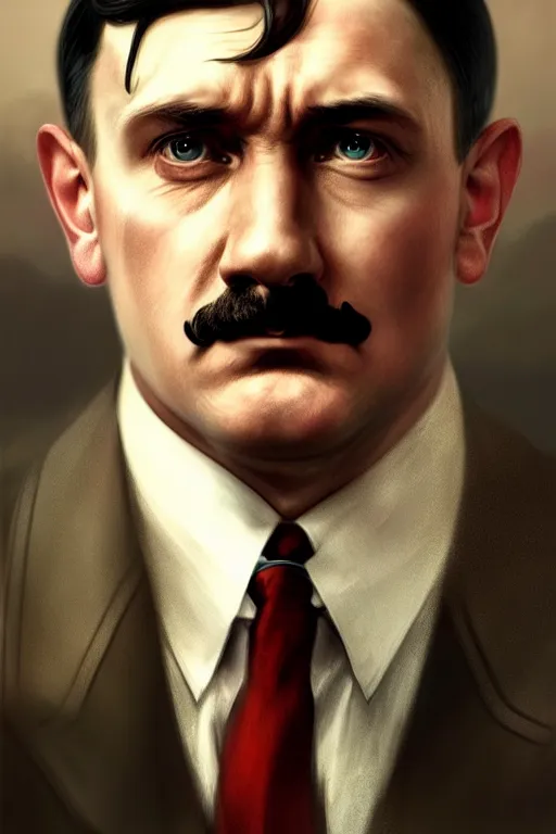 Prompt: adolf hitler as superman, realistic portrait, symmetrical, highly detailed, digital painting, artstation, concept art, smooth, sharp focus, illustration, cinematic lighting, art by artgerm and greg rutkowski and alphonse mucha