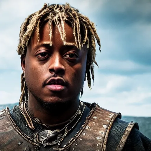 Image similar to juice wrld in Vikings very detailed 4k quality super realistic