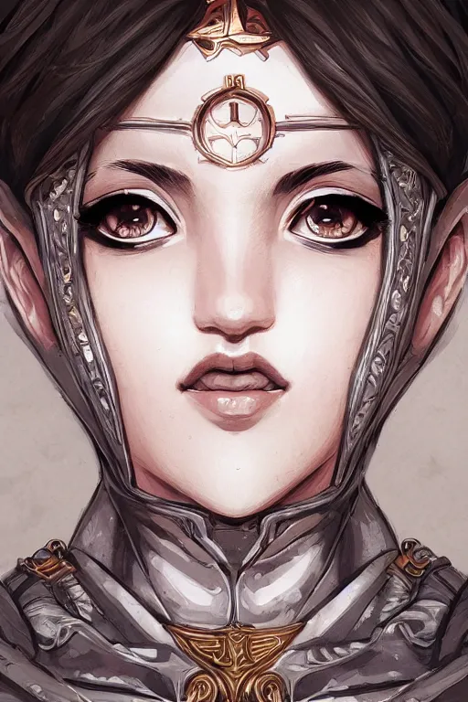 Image similar to constellar ptolemy, heroine, beautiful, detailed symmetrical close up portrait, intricate complexity, in the style of artgerm and ilya kuvshinov, magic the gathering art