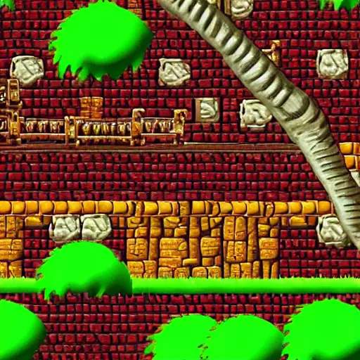 Prompt: Donkey Kong Country screenshot