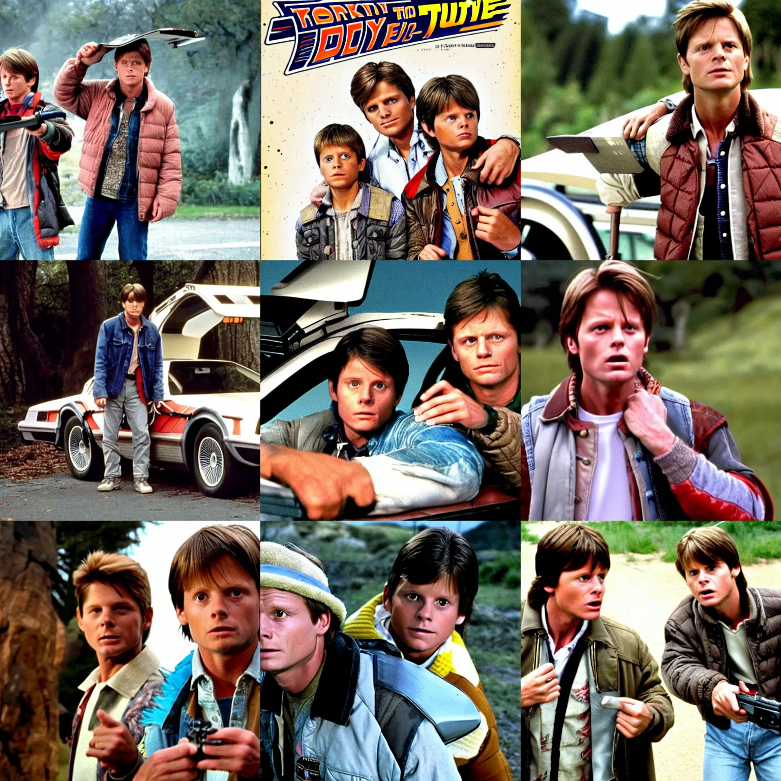 Prompt: Marty mcfly in the stone age, back to the future