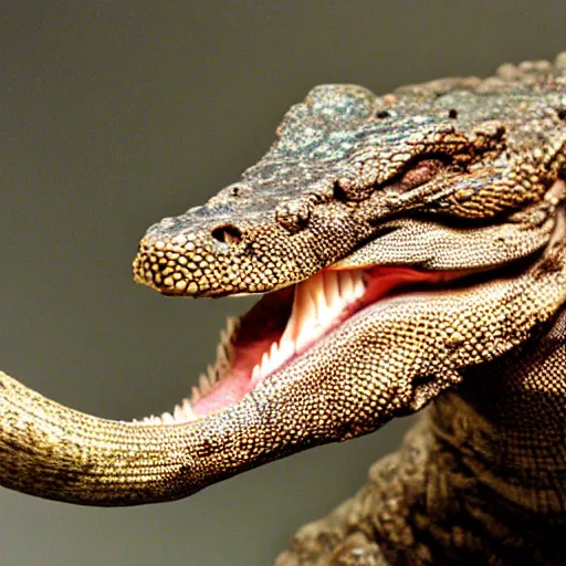 Image similar to monitor lizard face giganotosaurus