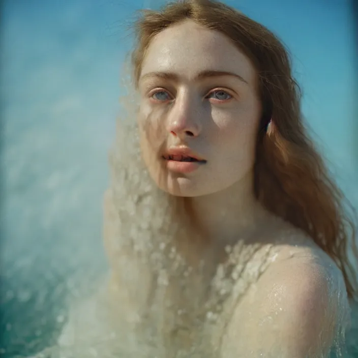 Prompt: Kodak Portra 400, 8K,ARTSTATION, Caroline Gariba, soft light, volumetric lighting, highly detailed, britt marling style 3/4 , extreme Close-up portrait photography of a beautiful woman how pre-Raphaelites, the face emerges from Pamukkale, thermal waters flowing down white travertine terraces ,and hair are intricate with highly detailed realistic beautiful flowers , Realistic, Refined, Highly Detailed, interstellar outdoor soft pastel lighting colors scheme, outdoor fine art photography, Hyper realistic, photo realistic