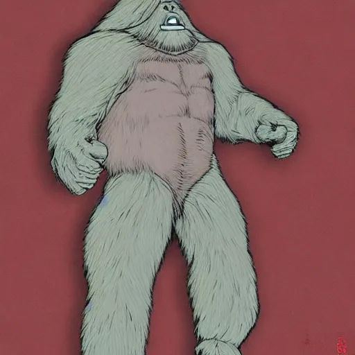 Image similar to Bigfoot, Hiroaki Tsutsumi style