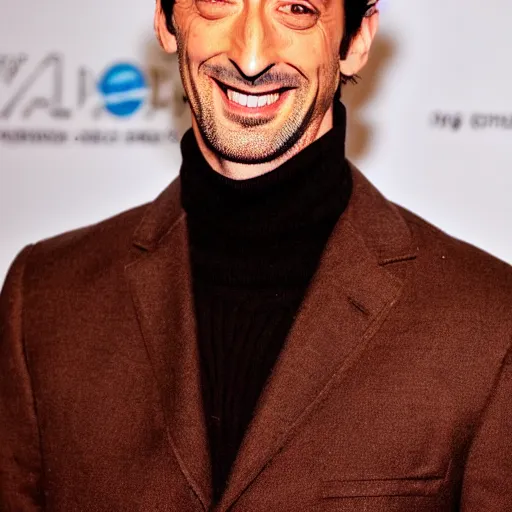 Image similar to adrien brody bald and no teeth