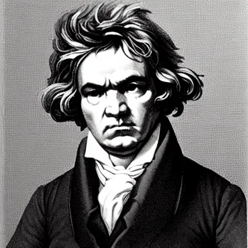 Image similar to beethoven playing an electic guitar