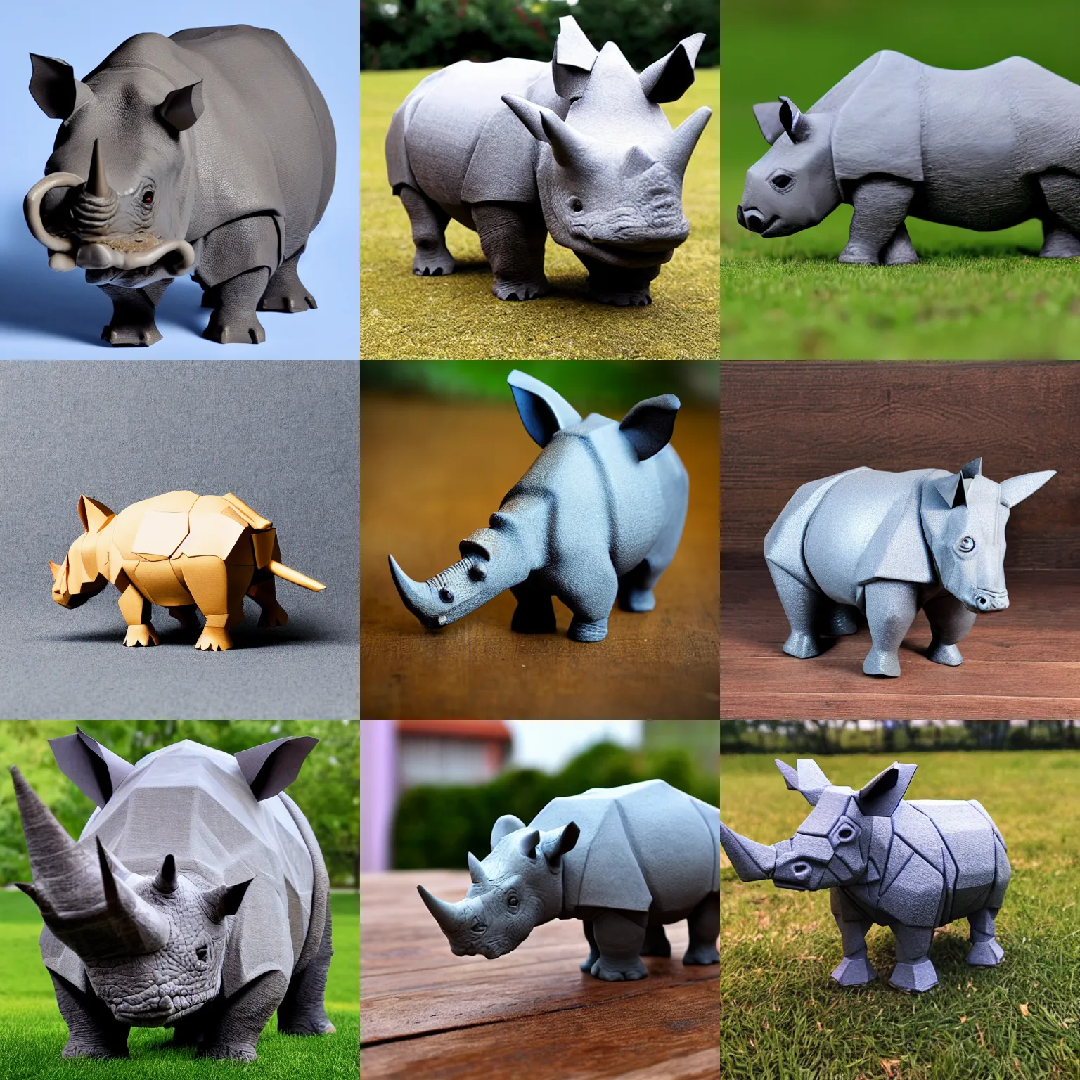 Prompt: toy rhinoceros in the form of a ball