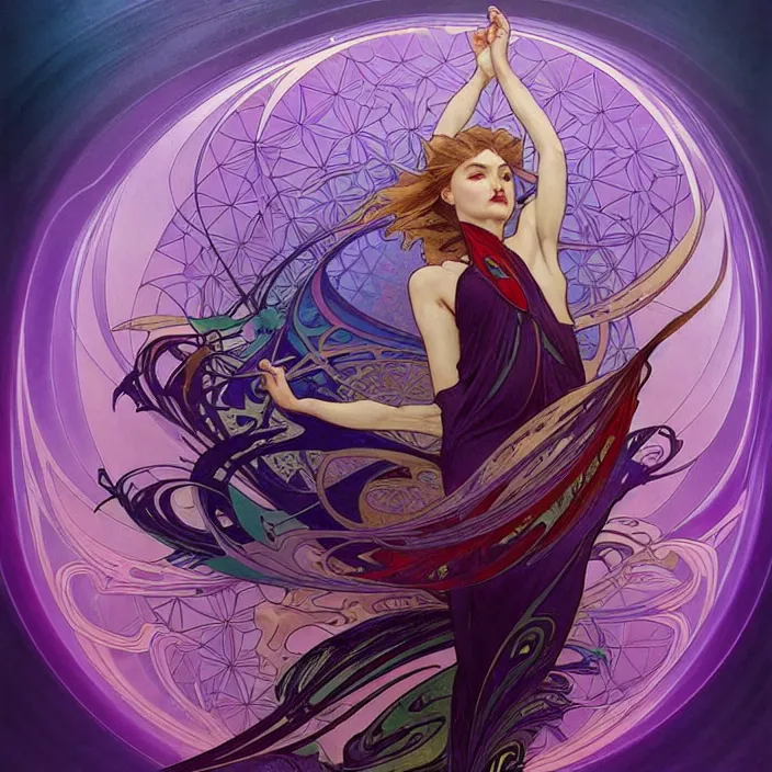 Image similar to ethereum symbol, in the style of artgerm and greg rutkowski and alphonse mucha, exuberant organic elegant forms, by karol bak and filip hodas : : 1. 4 purple, red, blue, green, black intricate mandala explosions : : intuit art : : turbulent water backdrop : : damask wallpaper : : atmospheric