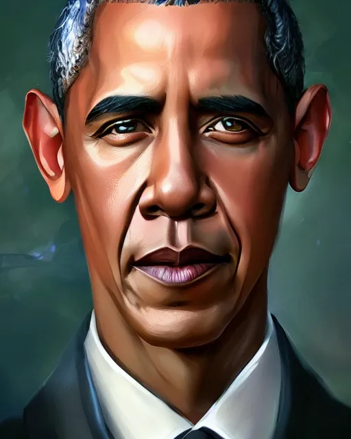 Image similar to portrait of holy mythical god barack obama, fantasy, intricate, elegant, highly detailed, digital painting, artstation, concept art, smooth, sharp focus, illustration, by artgerm and greg rutkowski