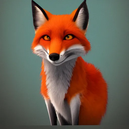Prompt: [ ] red fox, in the style of pixar, character art, movie still