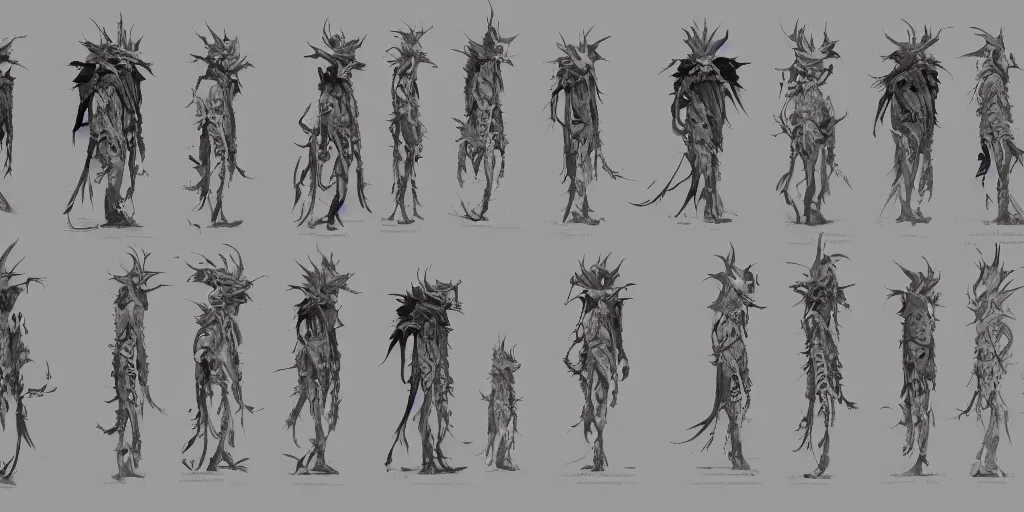 Image similar to cursed puppet design, character sheet, Moebius, Greg Rutkowski, Zabrocki, Karlkka, Jayison Devadas, Phuoc Quan, trending on Artstation, 8K, ultra wide angle, zenith view, pincushion lens effect