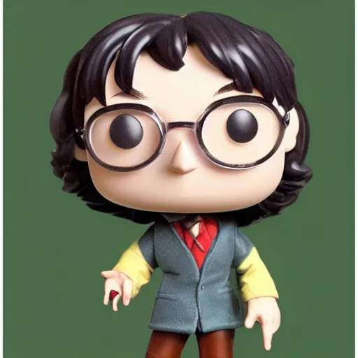 Prompt: funko pop doll of harry potter taken in a light box with studio lighting, some background blur