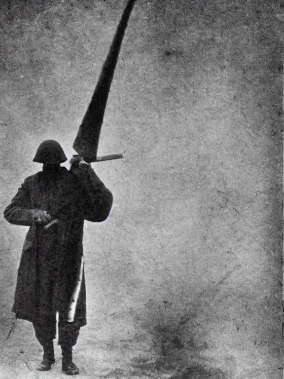 Prompt: photo of grim reaper, ww1 photo, grainy, high detail, high resolution,