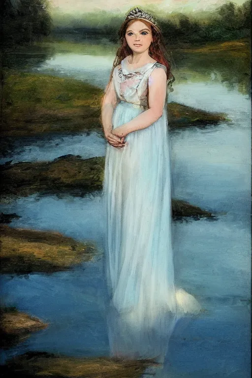 Image similar to princess by the lake portrait