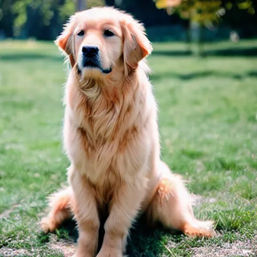 Image similar to golden retriever, dog, depth of field, centered, photo