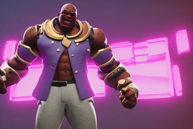 Image similar to doomfist, pink blazer, overwatch game, digital art, high detailed, unreal engine, artstation, 3 d render