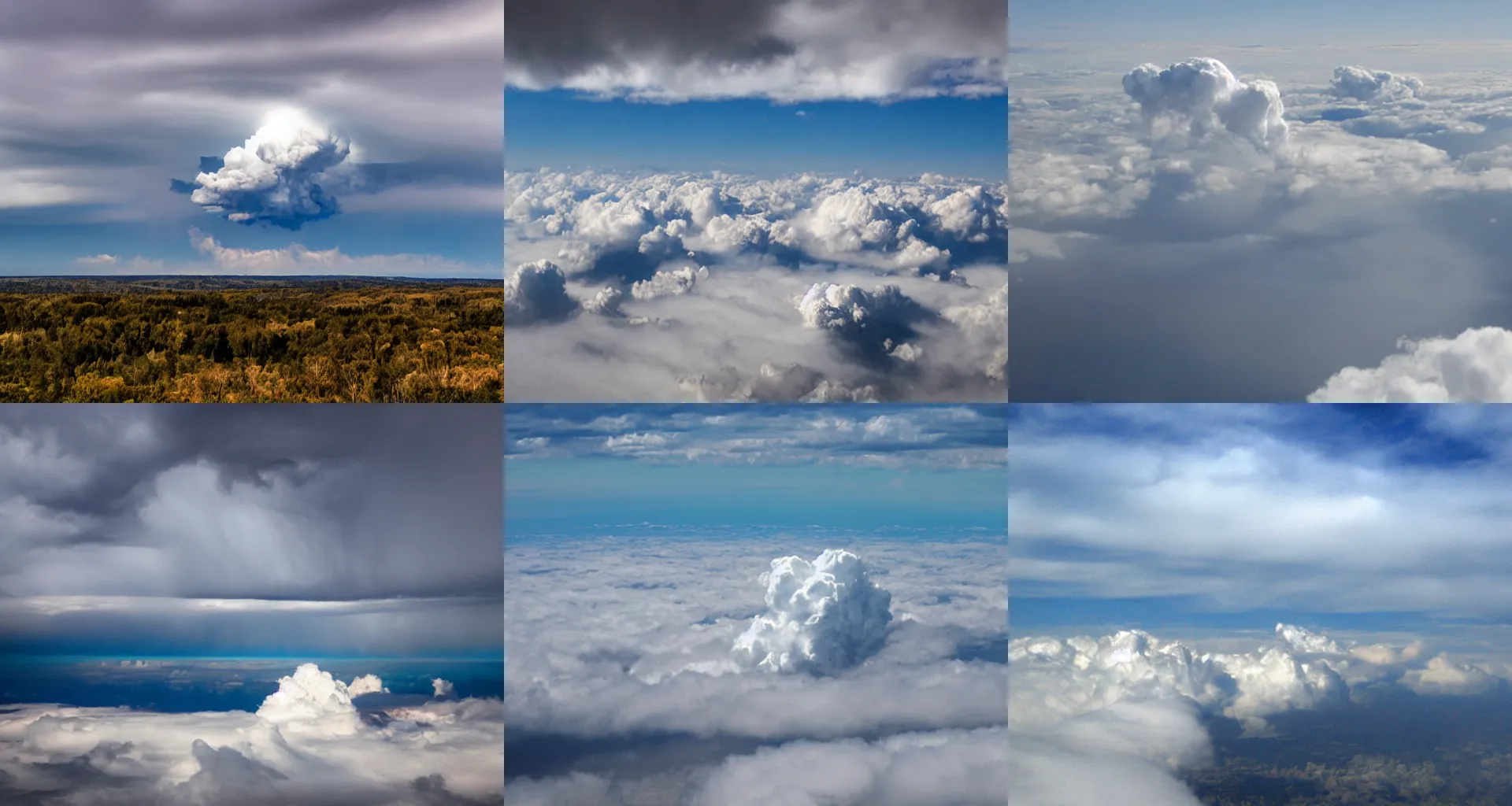 Prompt: view above the clouds Cumulonimbus