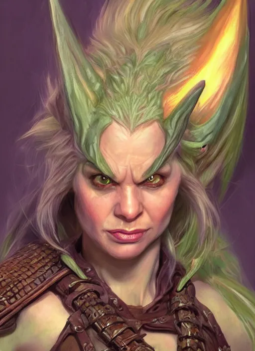 Prompt: female goblin, ultra detailed fantasy, dndbeyond, bright, colourful, realistic, dnd character portrait, full body, pathfinder, pinterest, art by ralph horsley, dnd, rpg, lotr game design fanart by concept art, behance hd, artstation, deviantart, hdr render in unreal engine 5