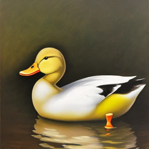 Image similar to a duck on the prowl oil painting bill mayers