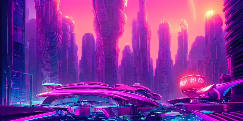 Prompt: hyper detailed ultra sharp of a beautiful woman robot boss, futuristic city with neon lights in the background, sky sended by god. behance hd by jesper ejsing, by rhads, makoto shinkai and lois van baarle, ilya kuvshinov, rossdraws radiating a glowing aura global illumination ray tracing hdr, 8 k