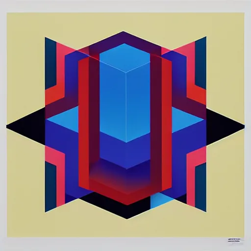 Prompt: geometric square by shusei nagaoka, david rudnick, airbrush on canvas, symmetry