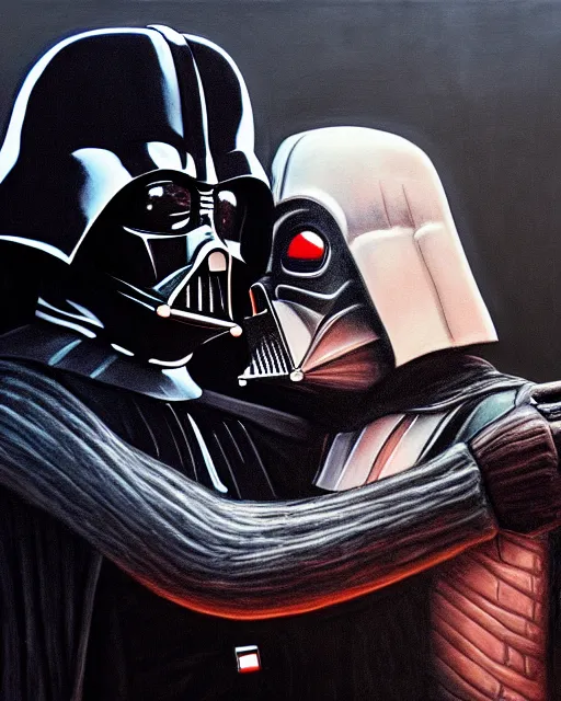 Image similar to pastel painting portrait of darth vader choking a rebel, high production value, intricate details, high resolution, hdr, high definition, masterpiece, realistic, ultrarealistic, highly detailed, hd, sharp focus, non blurry, sharp, smooth