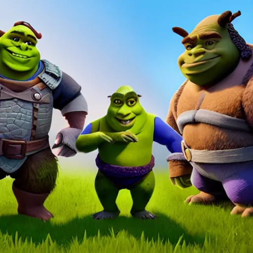 Image similar to shrek in clash royale, clash royale, concept art, octane render, unreal engine 5, highly detailed, high quality, 8 k, soft lighting, realistic face, path traced