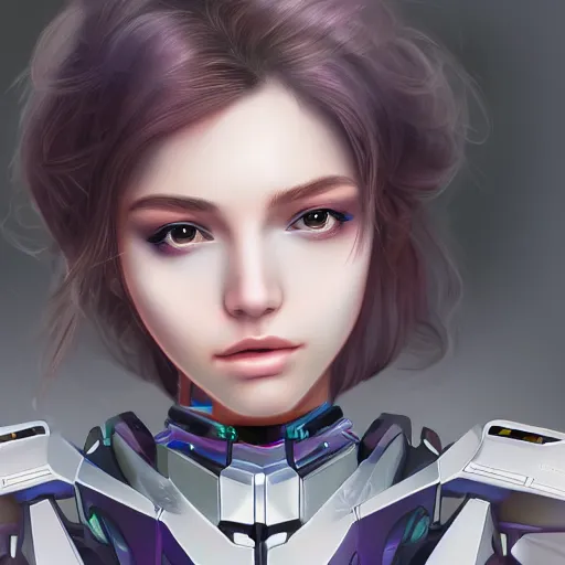 Image similar to heroine, beautiful, female mecha, ultra detailed, digital art, 8 k, hd, character, realistic, portrait, 3 d, hyperrealistic