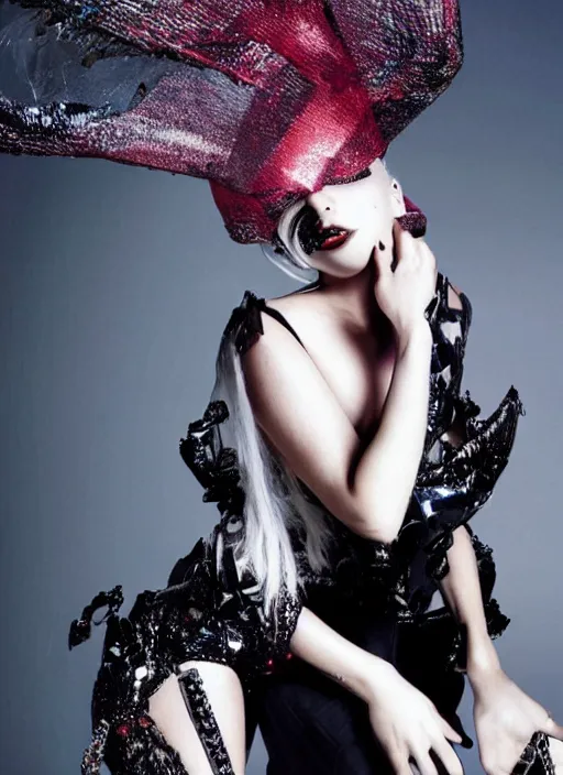 Image similar to lady gaga photoshoot by nick knight