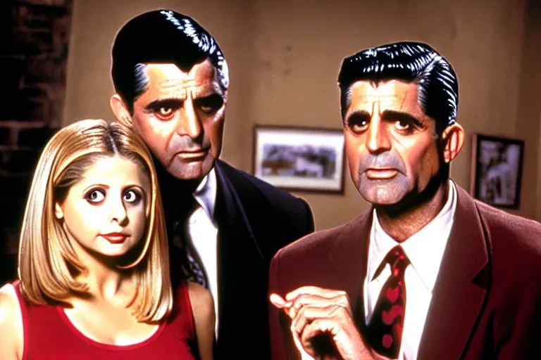 Image similar to sarah michelle gellar as buffy and cary grant as giles in buffy the vampire slayer