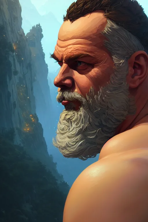 Prompt: highly detailed portrait of god zeus in gta v, stephen bliss, unreal engine, fantasy art by greg rutkowski, rhads, ferdinand knab, makoto shinkai and lois van baarle, ilya kuvshinov, rossdraws, tom bagshaw, global illumination, radiant light, detailed and intricate environment