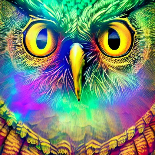 Image similar to wise owl with glowing disney eyes, realistic high detailed scales octane render, portrait, face symmetry, centered, anime style, disney character style green enlightened background