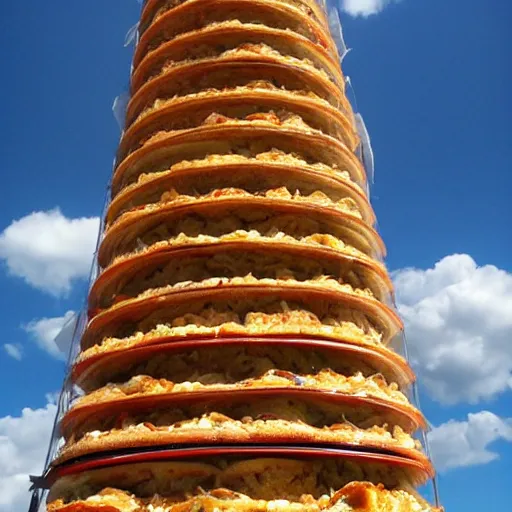 Prompt: Tower of pizza, Pisa