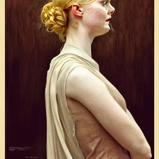 Image similar to symmetry!! portrait of elle fanning in the hannibal tv show in the world of andrew wyeth, horror, fashion, dark!! intricate, elegant, highly detailed, digital painting, artstation, concept art, smooth, sharp focus, illustration, art by artgerm and greg rutkowski and alphonse mucha