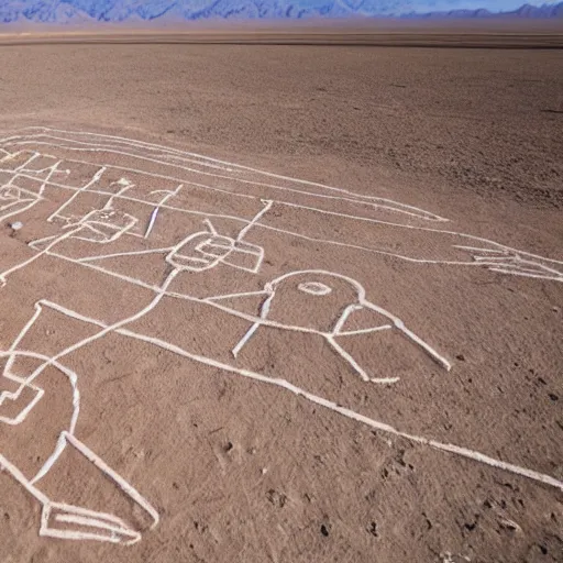 Image similar to Nazca lines representing AI