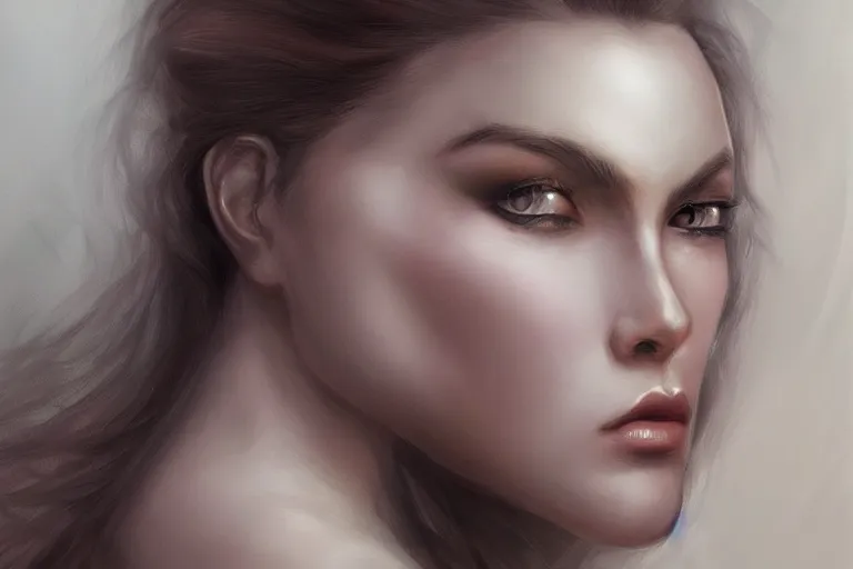 Image similar to a female face, fantasy, elegant, intricate, highly detailed, digital painting, artstation, concept art, sharp focus, illustration, art by Anita Hagan