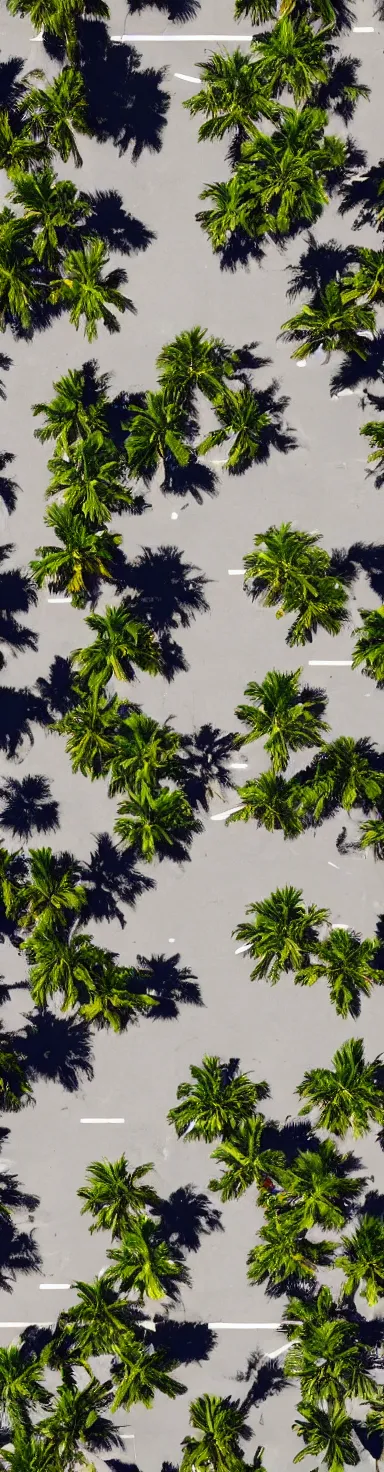 Prompt: satellite view photo of sidewalk with palm trees, by shunji dodo, 8 k resolution, photo, high quality