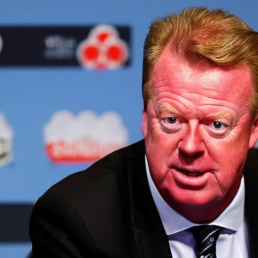 Prompt: steve mclaren with an island on his head