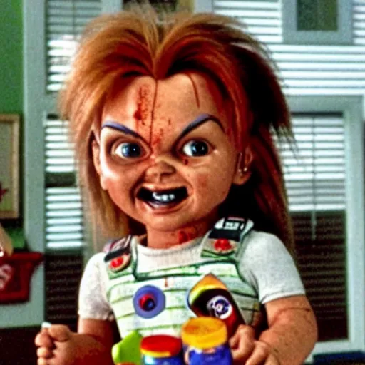 Image similar to a deleted scene from chucky 3