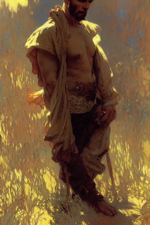 Image similar to attractive man, painting by gaston bussiere, craig mullins, greg rutkowski, alphonse mucha