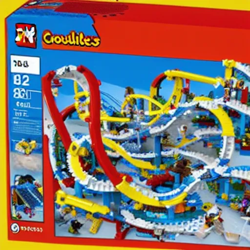 Prompt: rollercoaster lego set