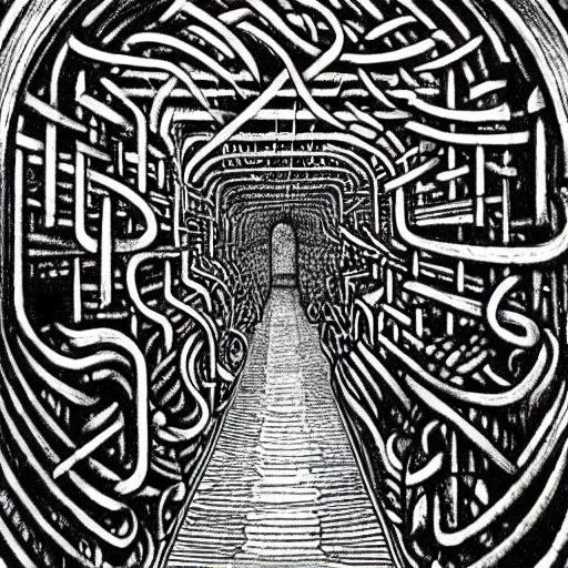 Image similar to the world is labyrinthine beyond possibility of imagining, inhabited on many levels by alien intelligence, infinite in extent, staggering in its beauty, terrifying in its weirdness, endlessly satisfying and peculiar, by albrecht durer