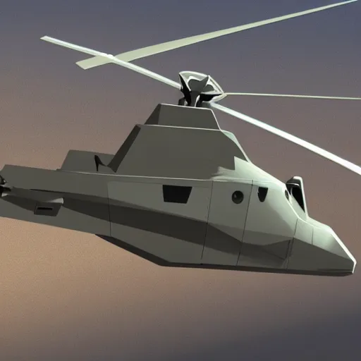 Image similar to futuristic military cargo helicopter concept art