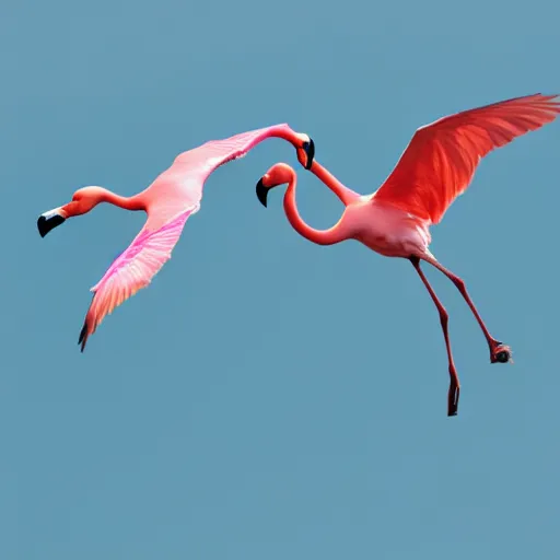 Image similar to flamingo flying together