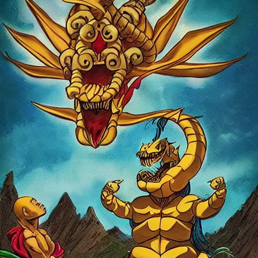 Image similar to shenron granting a wish