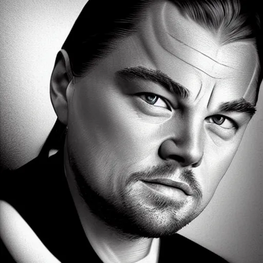 Image similar to “Leonardo DiCaprio, beautiful, highly detailed portrait, photorealistic, ultra detailed, 3d, cartoon, Up”